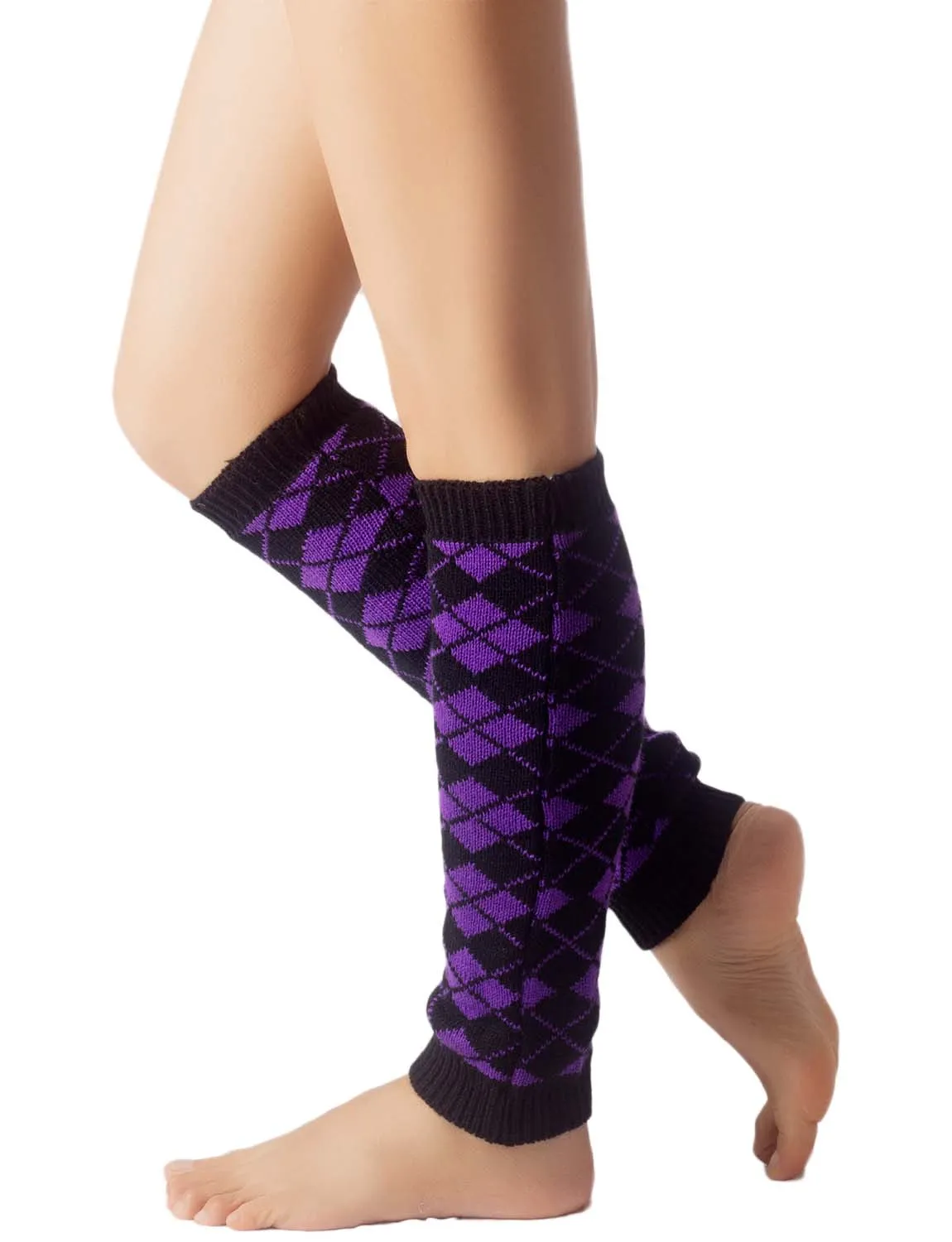 iB-iP Women's Leg Warmer Ballet Dancer Aerobics Cute Plaid Warm Thermal Costume