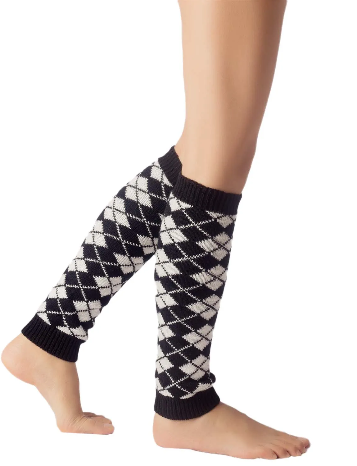 iB-iP Women's Leg Warmer Ballet Dancer Aerobics Cute Plaid Warm Thermal Costume