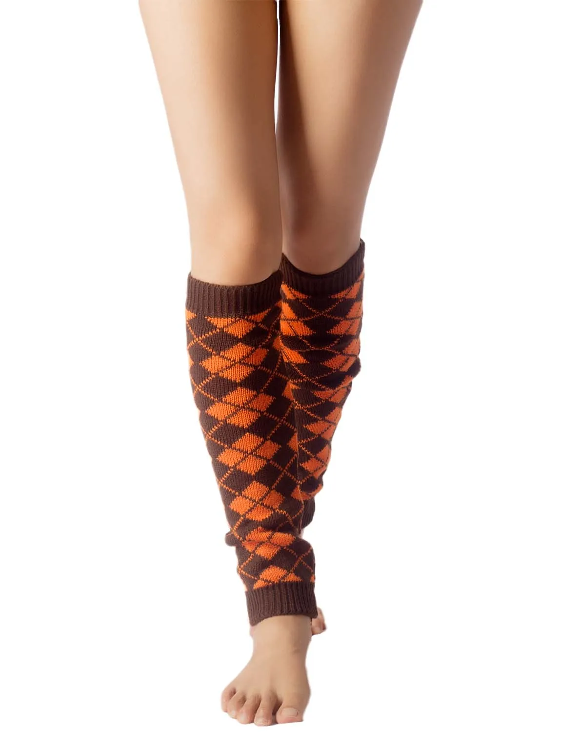 iB-iP Women's Leg Warmer Ballet Dancer Aerobics Cute Plaid Warm Thermal Costume