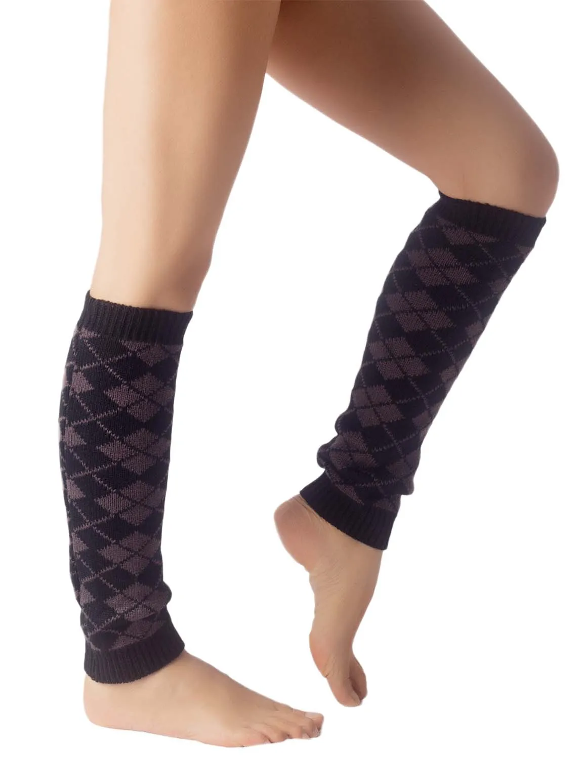 iB-iP Women's Leg Warmer Ballet Dancer Aerobics Cute Plaid Warm Thermal Costume