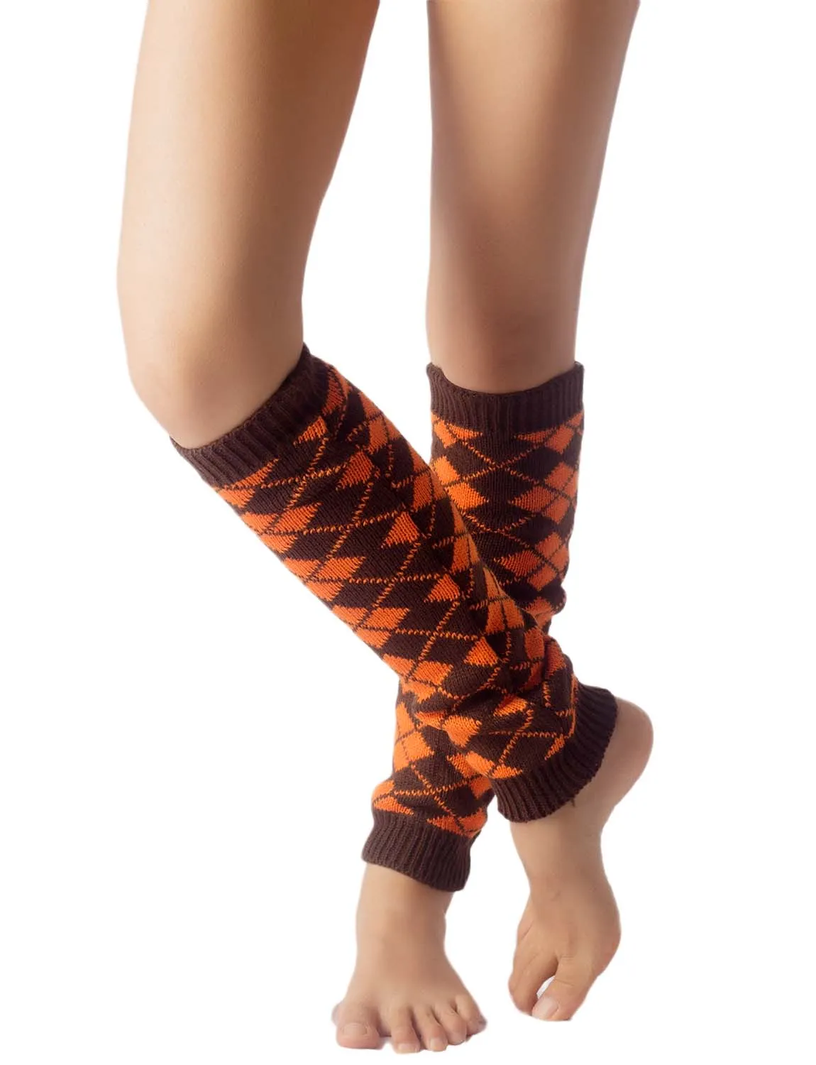 iB-iP Women's Leg Warmer Ballet Dancer Aerobics Cute Plaid Warm Thermal Costume