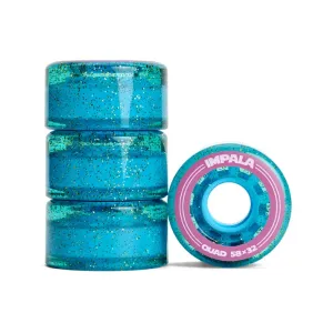 Impala Blue Glitter Wheels 82A - 4 pack