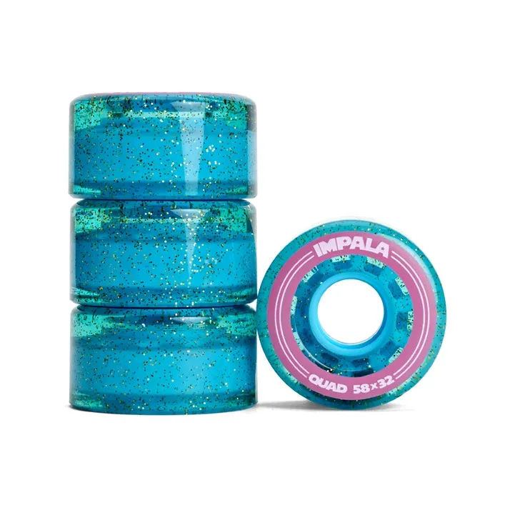 Impala Blue Glitter Wheels 82A - 4 pack