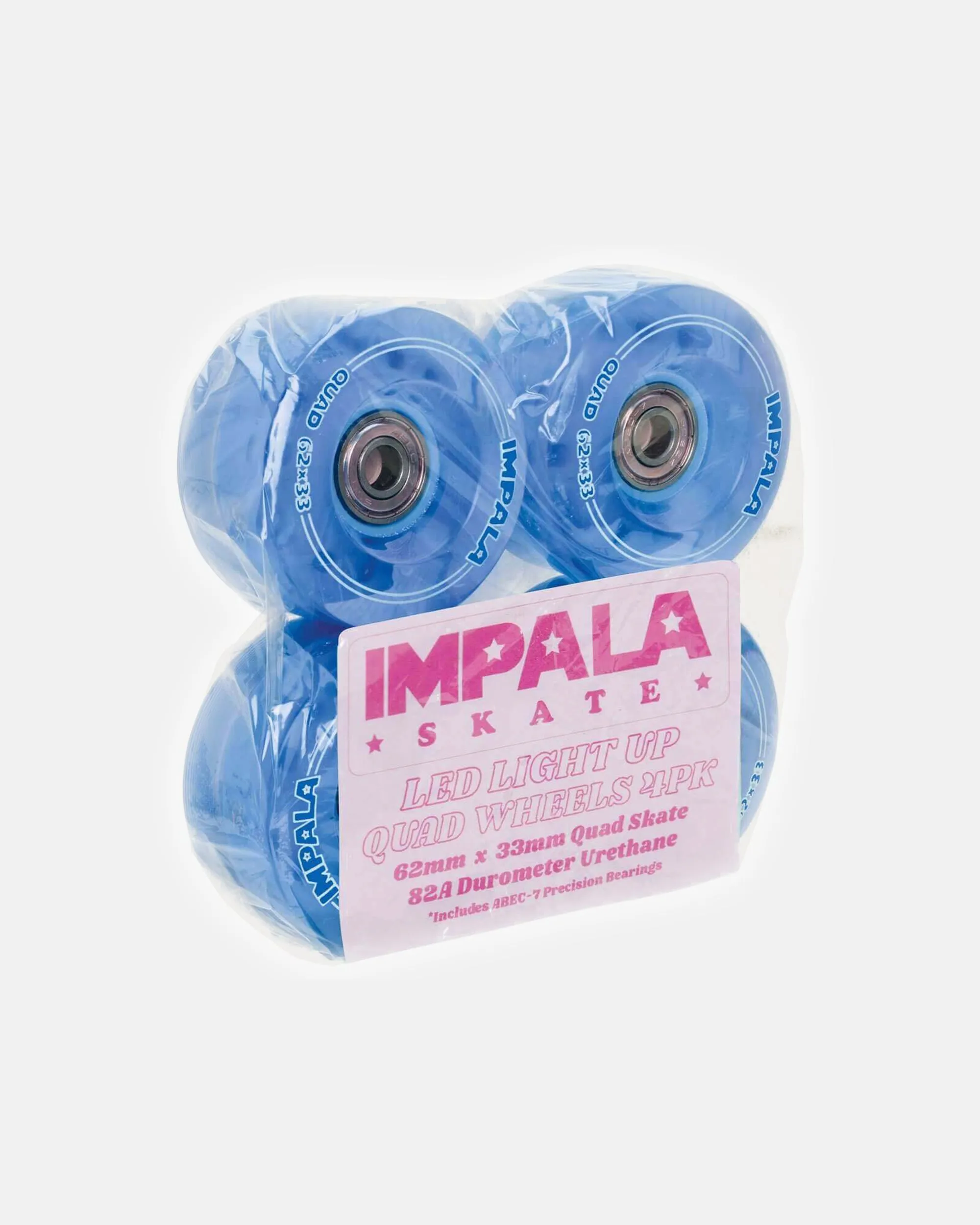 Impala Light Up Quad Wheel 4pk - Blue