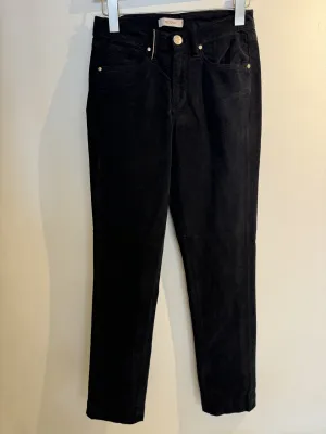 Islow Black Stretch Cotton Velvet Jeans