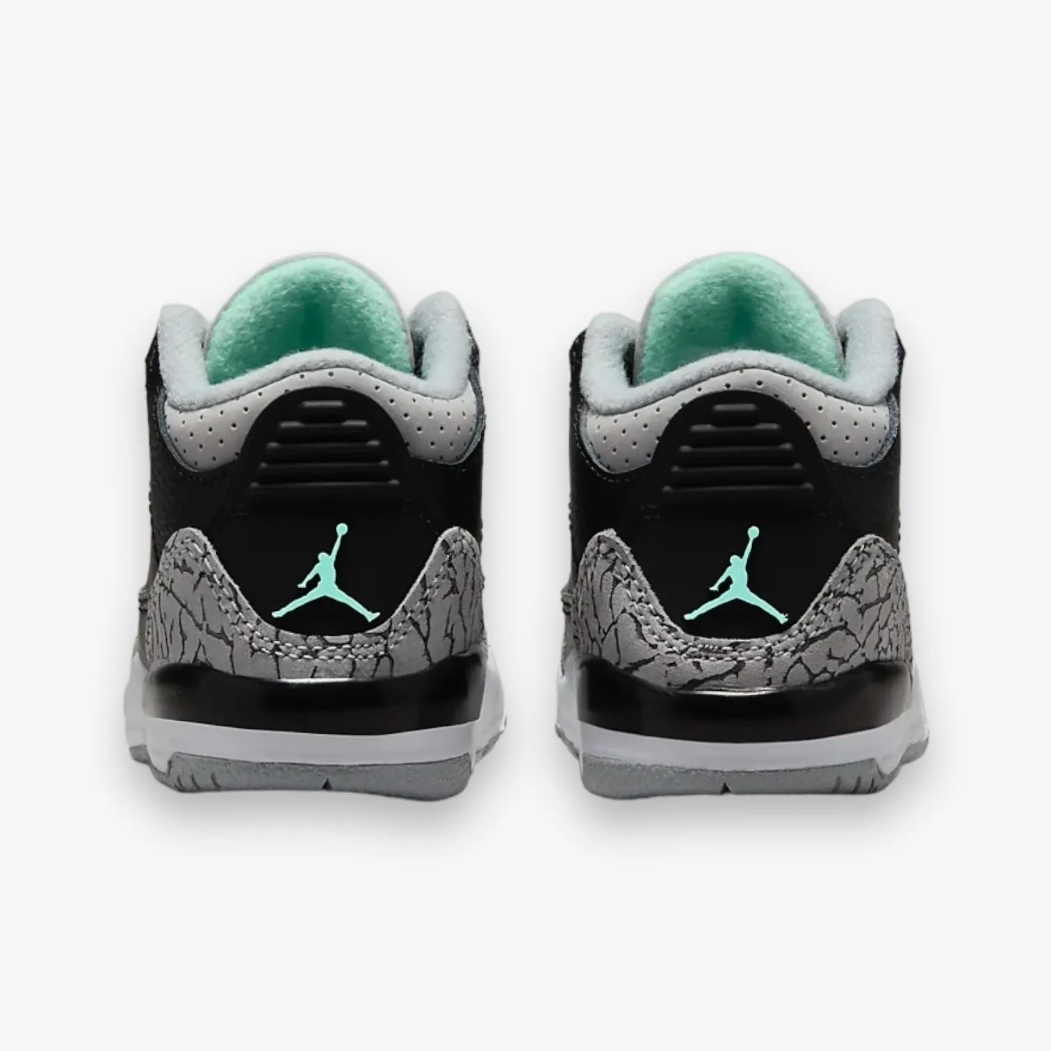 Jordan 3 Retro TD Black Green Glow Wolf Grey Toddler Sizes DM0968-031