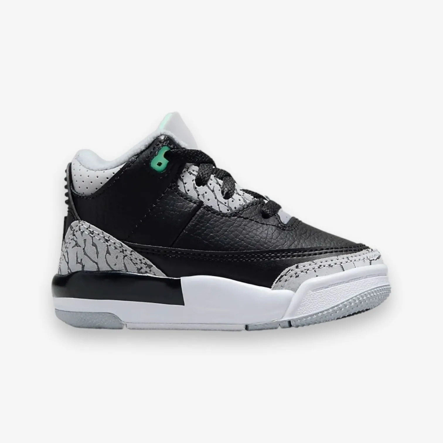 Jordan 3 Retro TD Black Green Glow Wolf Grey Toddler Sizes DM0968-031