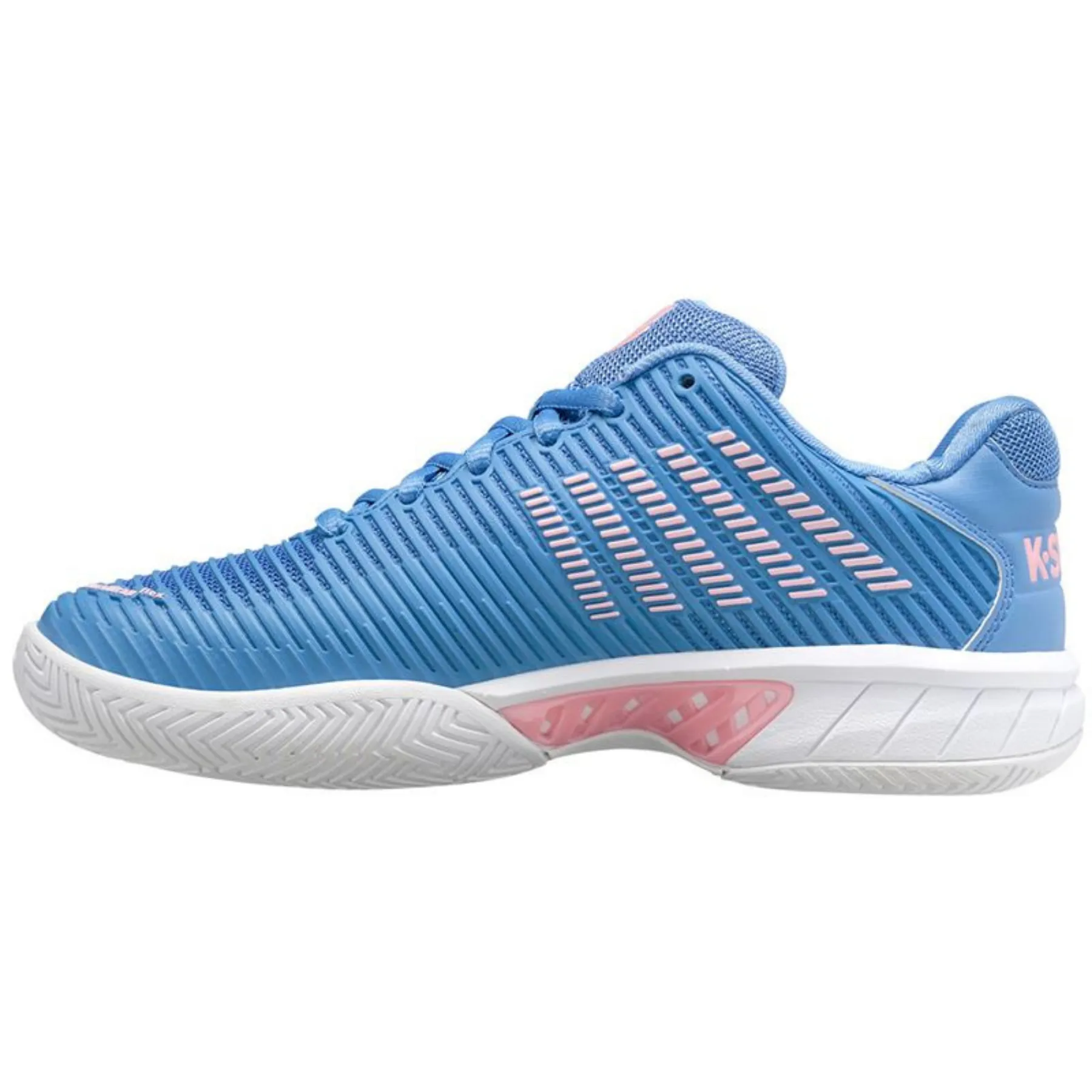 K Swiss Hypercourt Express 2 Women Tennis Shoes - Silver Lake Blue/White/Orchid Pink