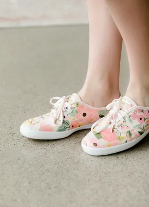 Keds Premium Leather Rifle Paper Floral Sneaker - FINAL SALE