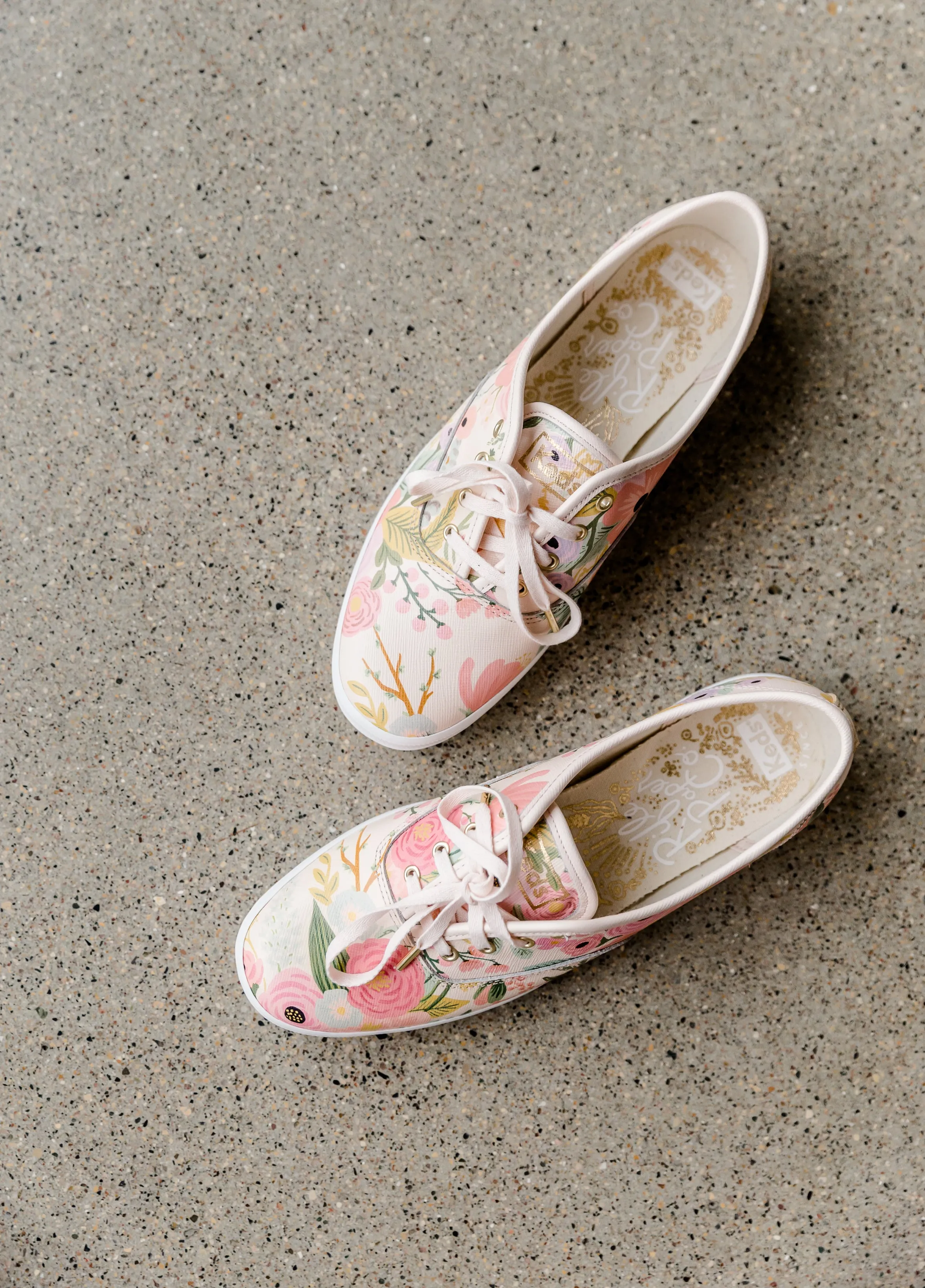 Keds Premium Leather Rifle Paper Floral Sneaker - FINAL SALE