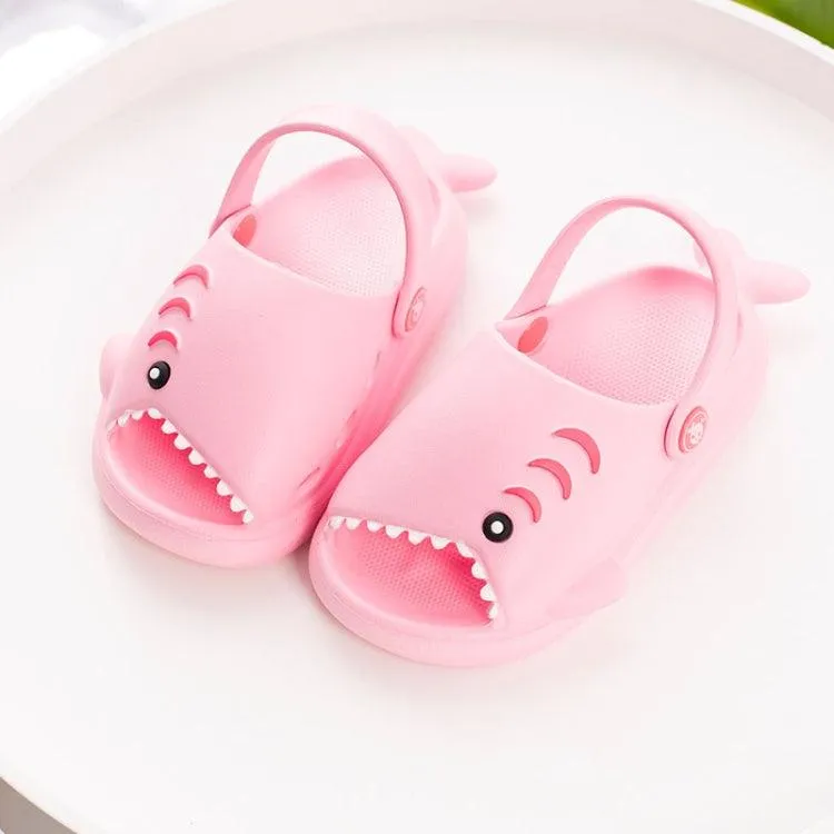 Kids' EVA Shark Slip-On Slippers with Adjustable Straps