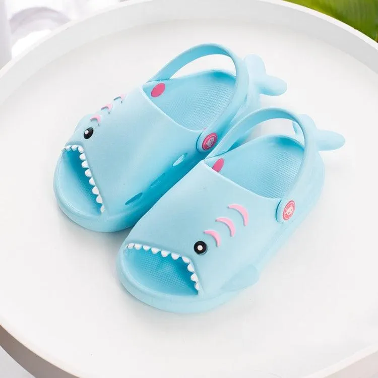 Kids' EVA Shark Slip-On Slippers with Adjustable Straps