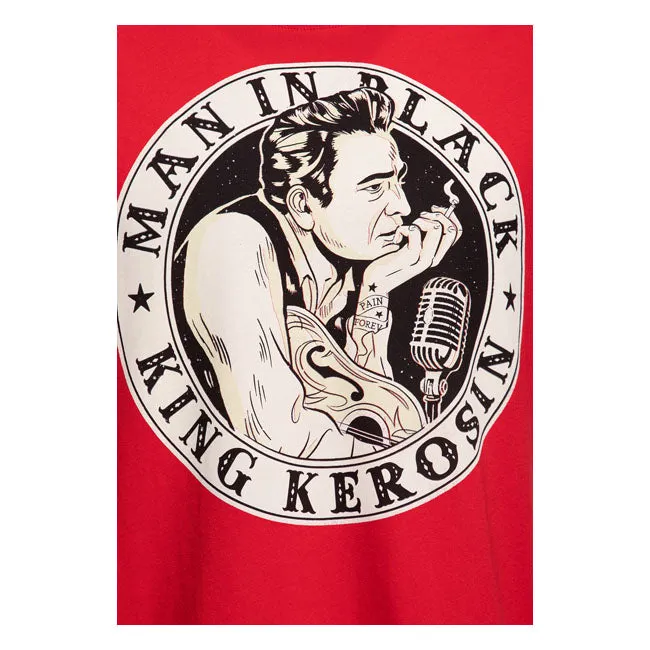 King Kerosin Man In Black T-Shirt Red