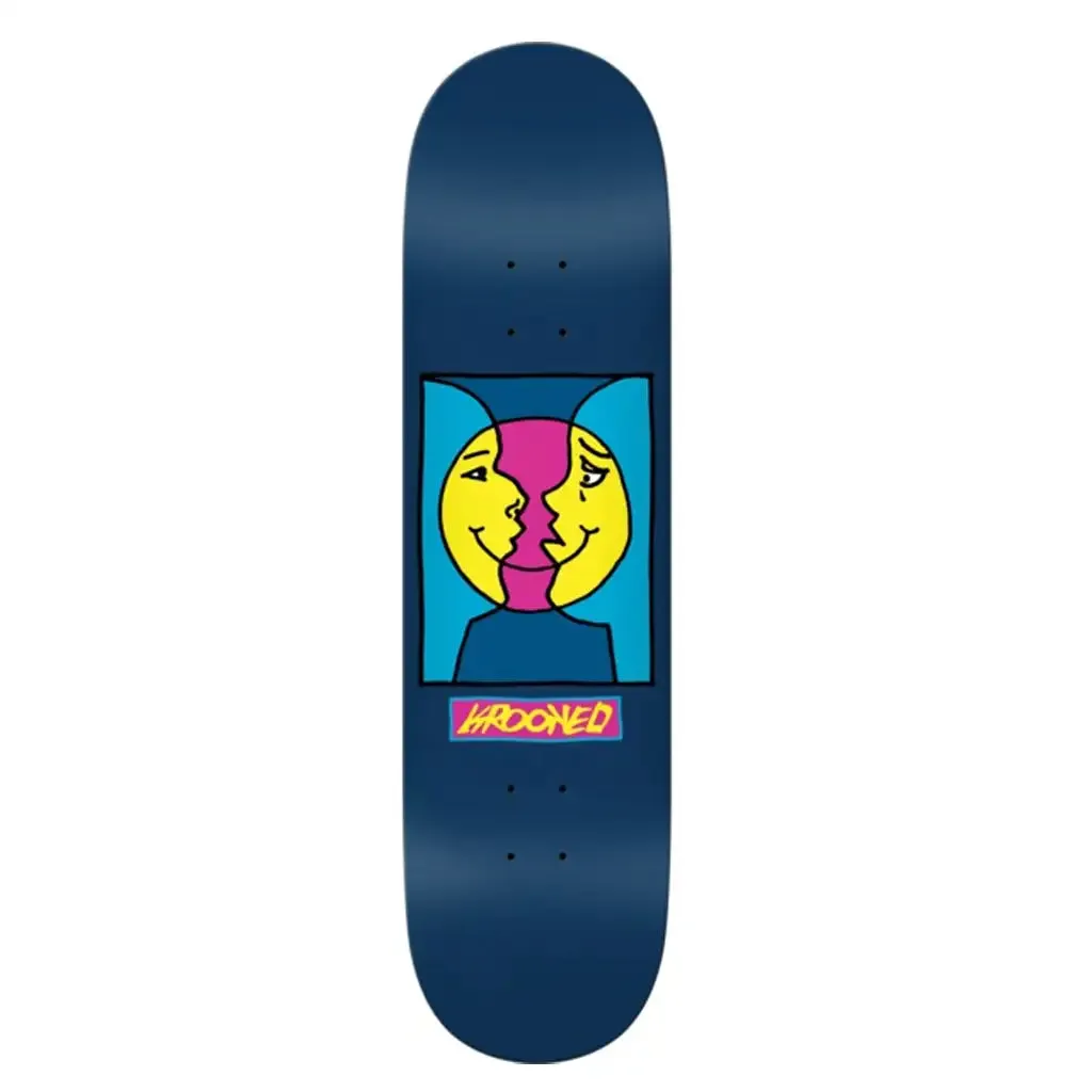 Krooked Moon Smile  Skateboard Deck Navy