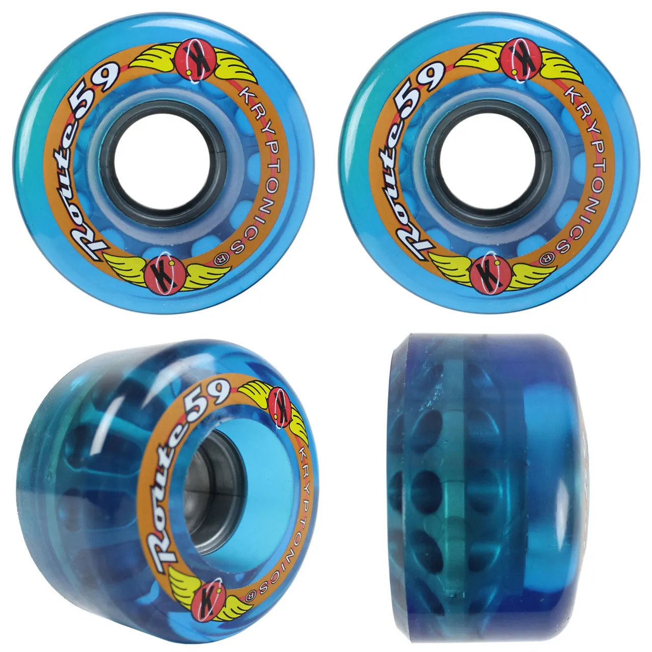 KRYPTONICS ROUTE 59MM 78A Blue - Rollerskate or Cruiser Wheels - 4 Pack - Sale