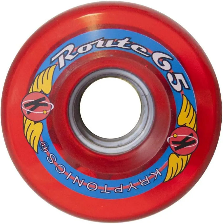 KRYPTONICS ROUTE 62MM 78A Red - Rollerskate or Cruiser Wheels - 4 Pack - Super Sale