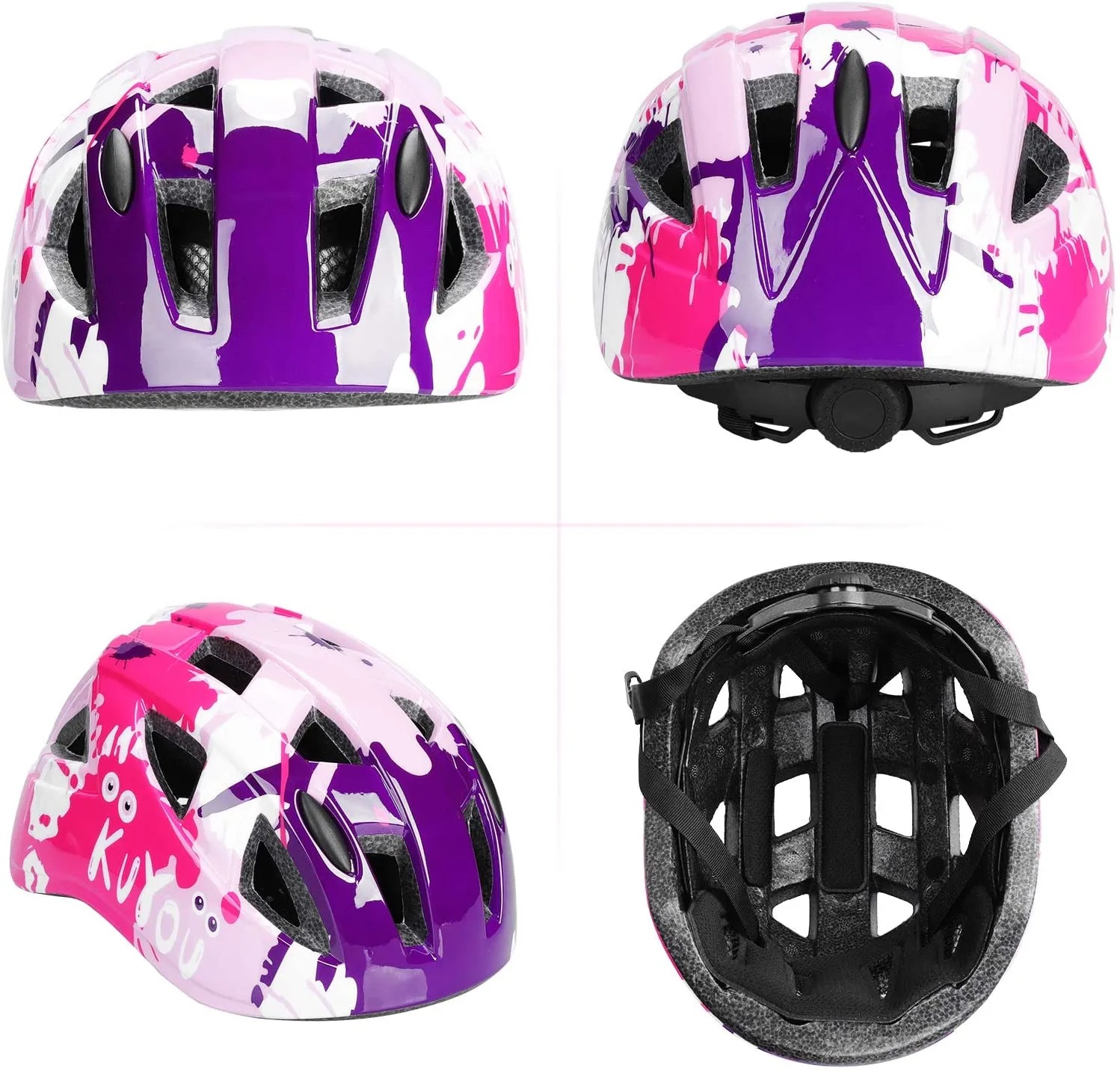 KUYOU Bike Cycling Skating Scooter Helmets for Kids