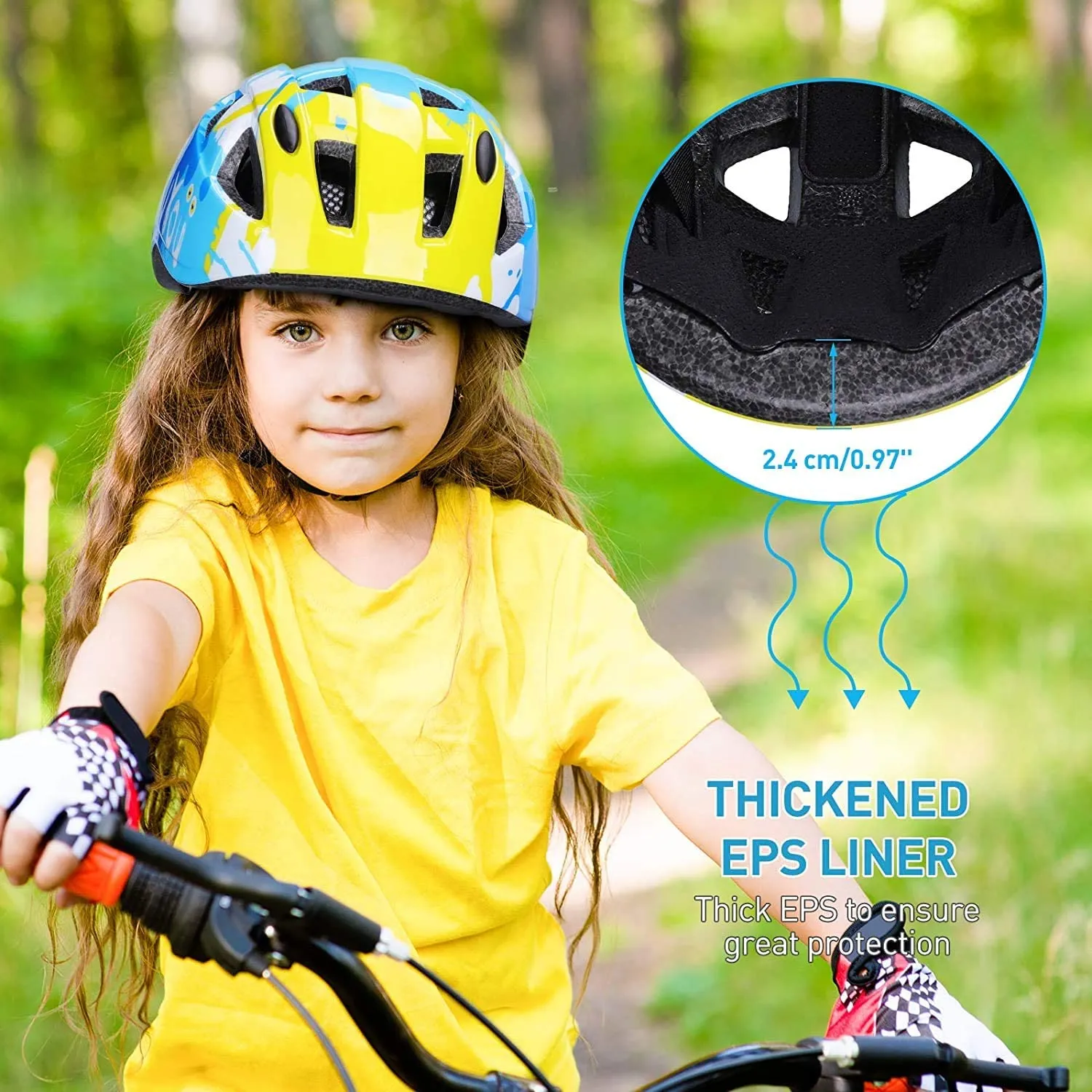 KUYOU Bike Cycling Skating Scooter Helmets for Kids