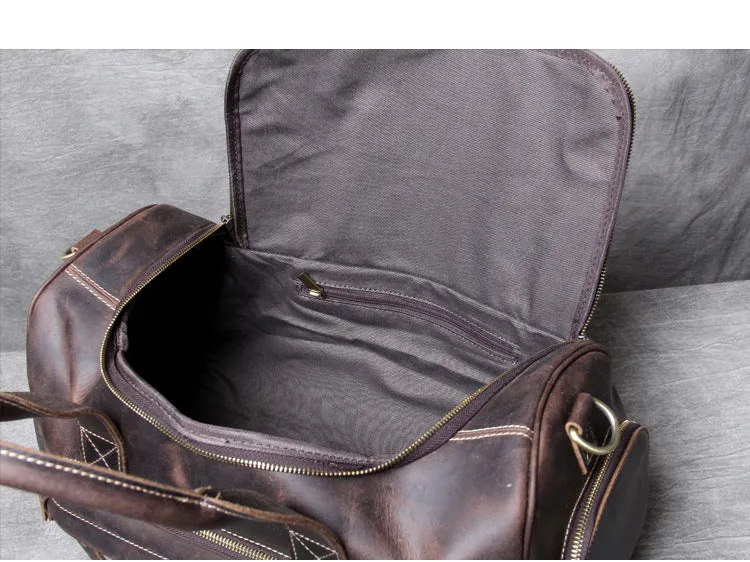 Leather Duffle Bag, Large Travel Bag, Leather Weekend Duffle Bag, Holdall Bag