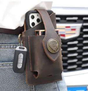 Leather Phone Belt Bag With Leather Belt | Brodtica.com