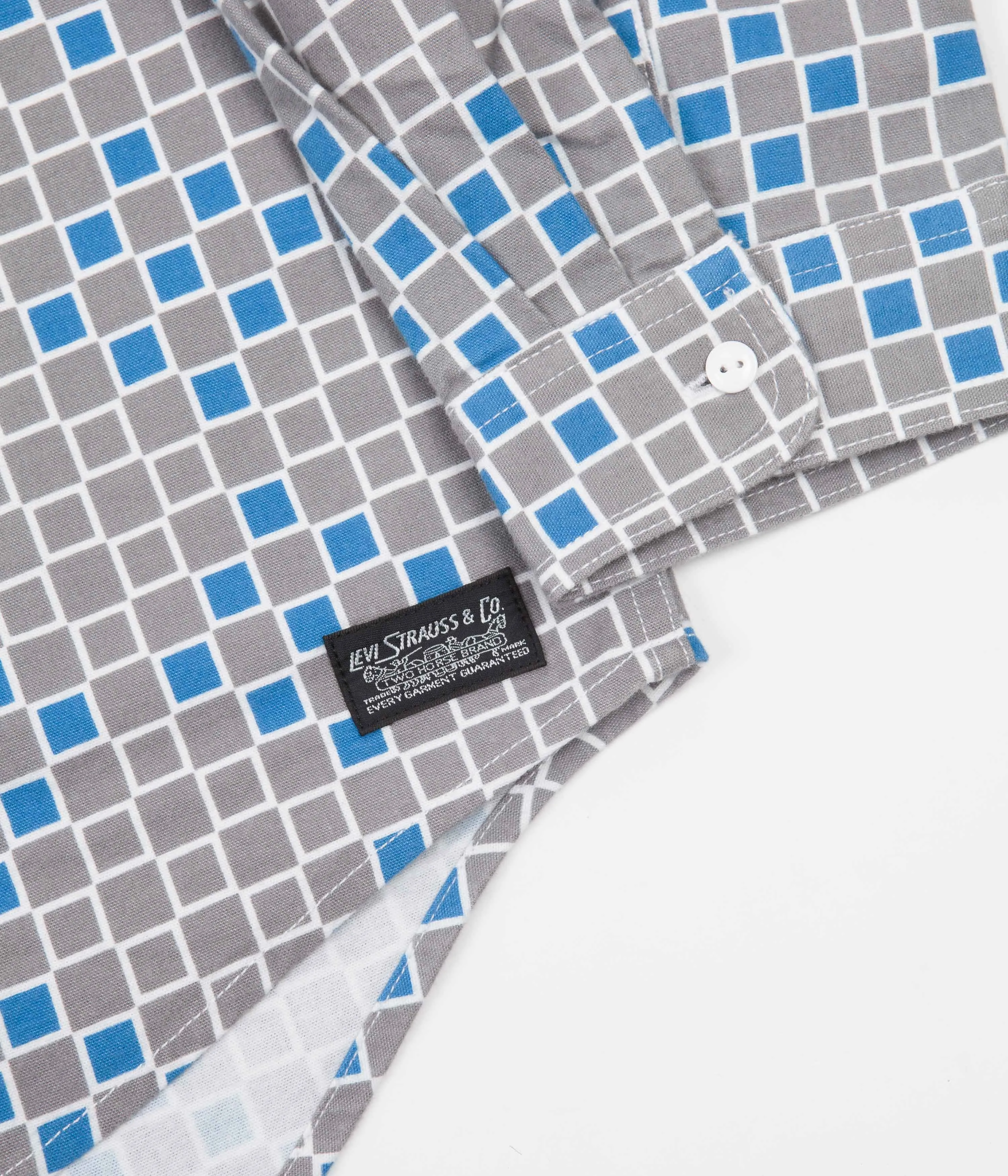 Levi's® Skate Woven Shirt - Grey / Blue Squares