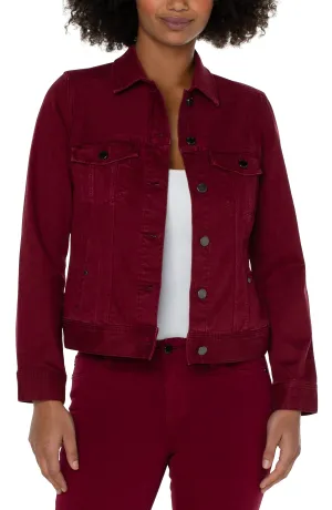 Liverpool Classic Jean Jacket - Red Velvet