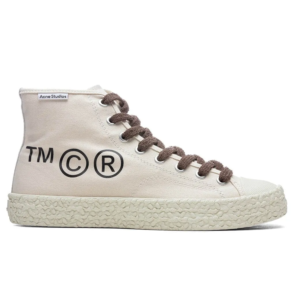 LOGO PRINT LACE-UP SNEAKERS