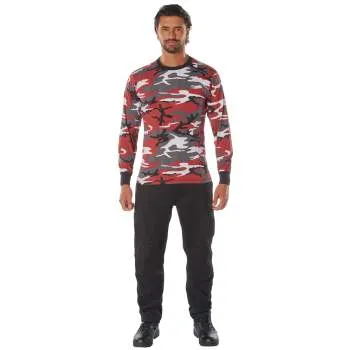 Long Sleeve Colored Camo T-Shirt