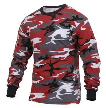 Long Sleeve Colored Camo T-Shirt