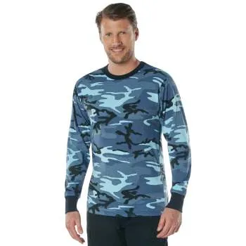 Long Sleeve Colored Camo T-Shirt