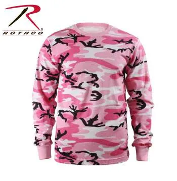 Long Sleeve Colored Camo T-Shirt