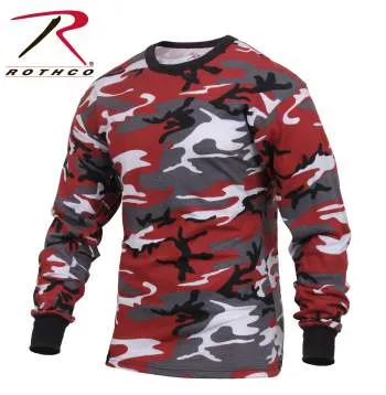 Long Sleeve Colored Camo T-Shirt