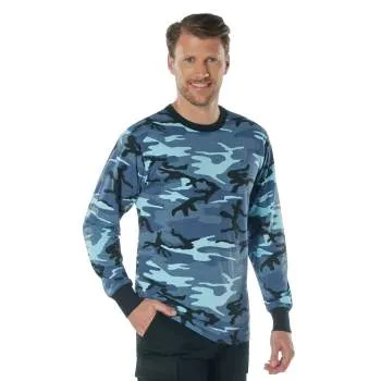 Long Sleeve Colored Camo T-Shirt