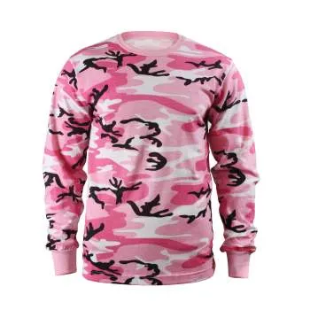 Long Sleeve Colored Camo T-Shirt