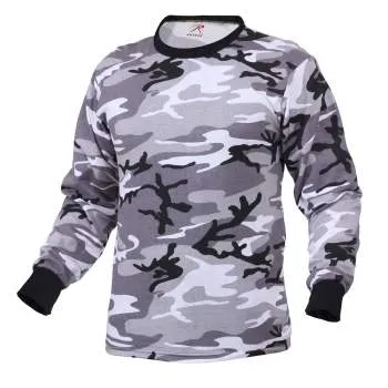 Long Sleeve Colored Camo T-Shirt