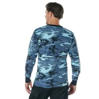 Long Sleeve Colored Camo T-Shirt