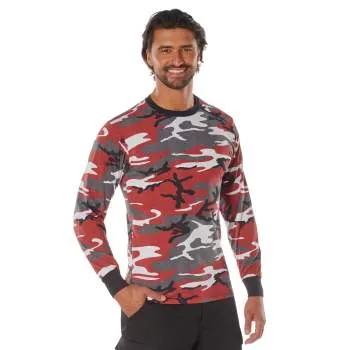 Long Sleeve Colored Camo T-Shirt