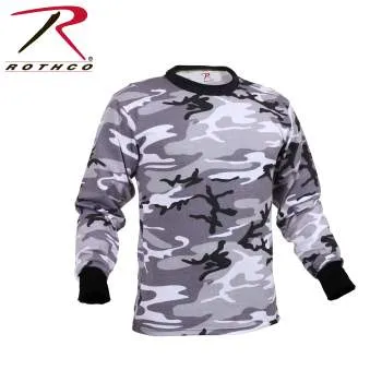 Long Sleeve Colored Camo T-Shirt