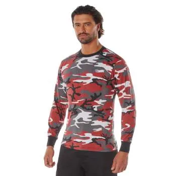 Long Sleeve Colored Camo T-Shirt