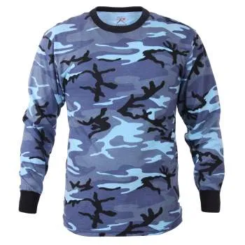 Long Sleeve Colored Camo T-Shirt