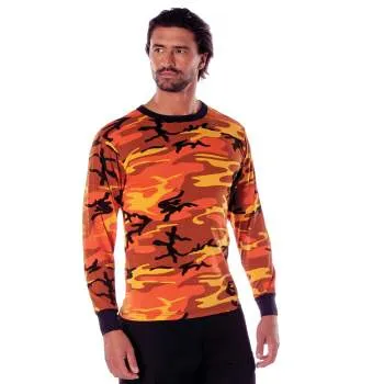 Long Sleeve Colored Camo T-Shirt