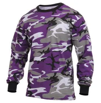 Long Sleeve Colored Camo T-Shirt