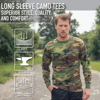 Long Sleeve Colored Camo T-Shirt