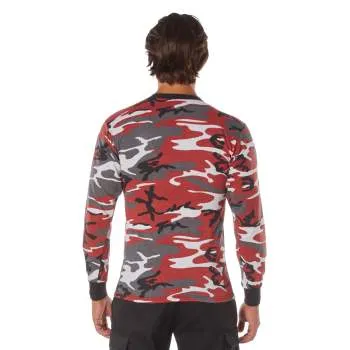 Long Sleeve Colored Camo T-Shirt