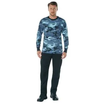 Long Sleeve Colored Camo T-Shirt