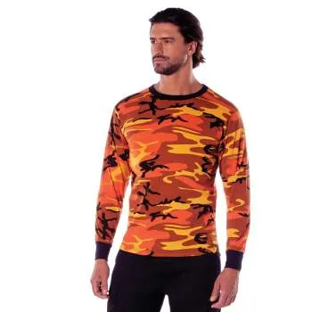 Long Sleeve Colored Camo T-Shirt