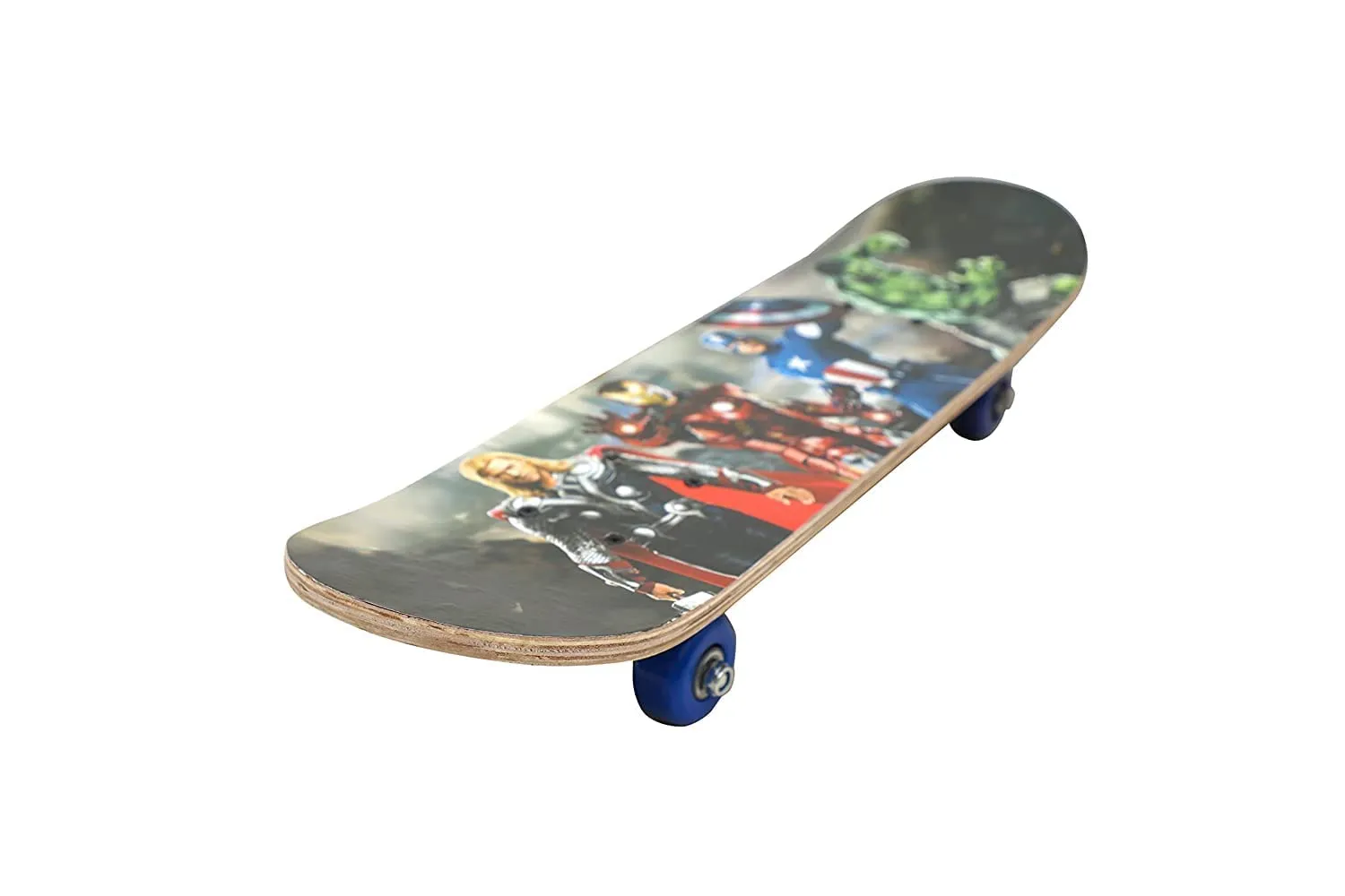 M Prabhu Wooden Skate Board for Kids Skateboard | Wood Skateboard for Kids Upto 3-12 Years | Suitable for Boys and Girls | Ideal for Beginners,Learners and Training Purpose (Avenger Print)