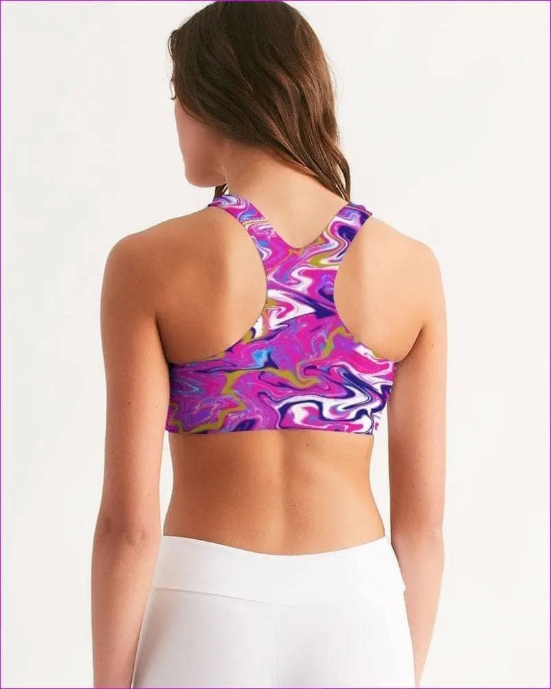 Marbled Pixie Womens Seamless Sports Bra