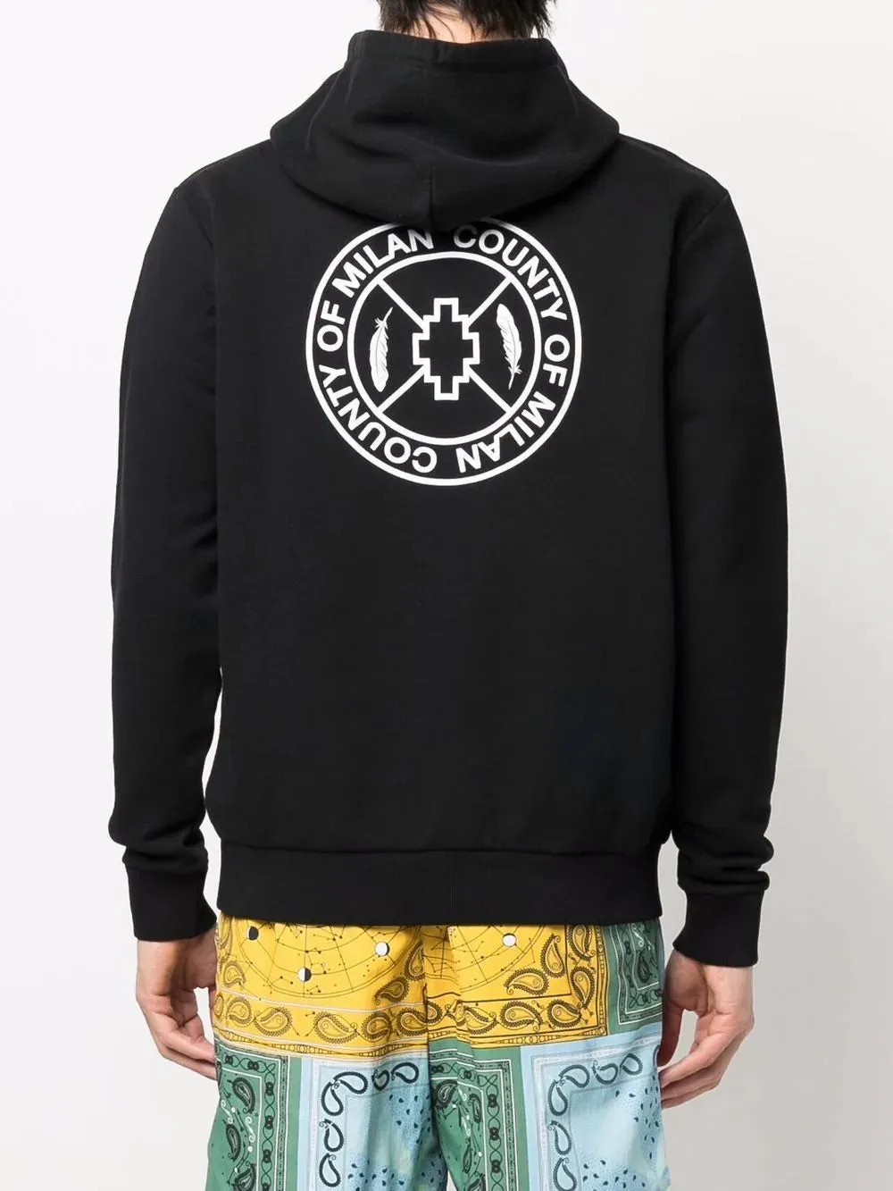 Marcelo Burlon Skate Cross Regular Hoodie Black White