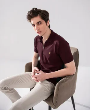 Maroon Zip POLO